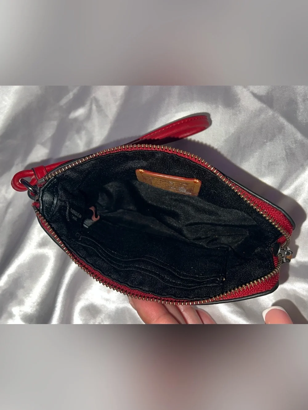 Coach/ Disney limited edition Red Leather Wristlet with Mickey Mouse Accent